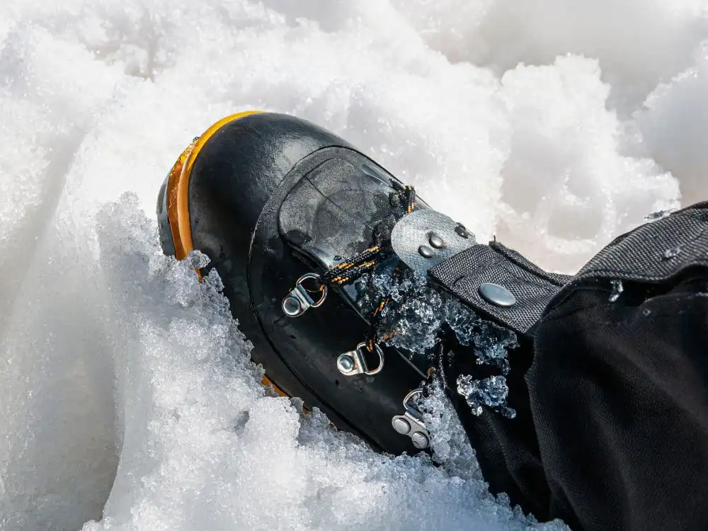 Waterproof shoes on ice