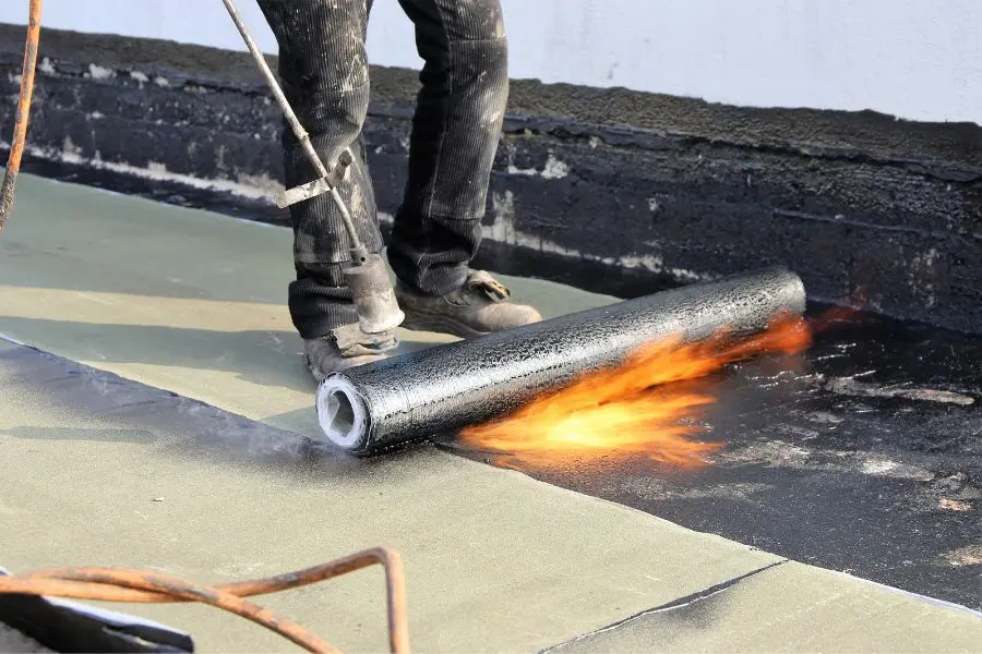 Torch membrane waterproofing