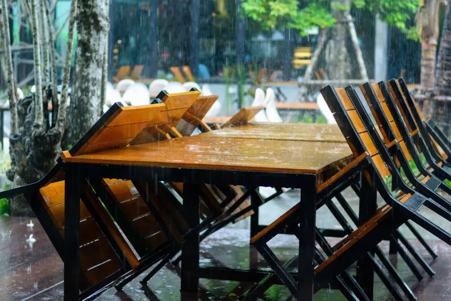 waterproof wood in rain